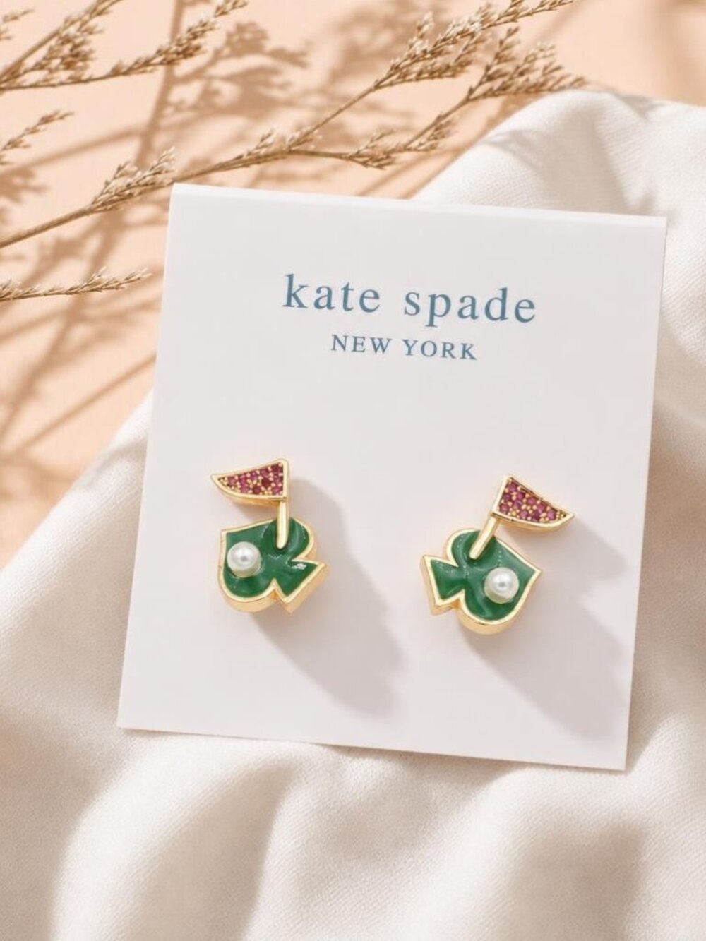 Kate Spade Hole In One Gold Stud Earrings